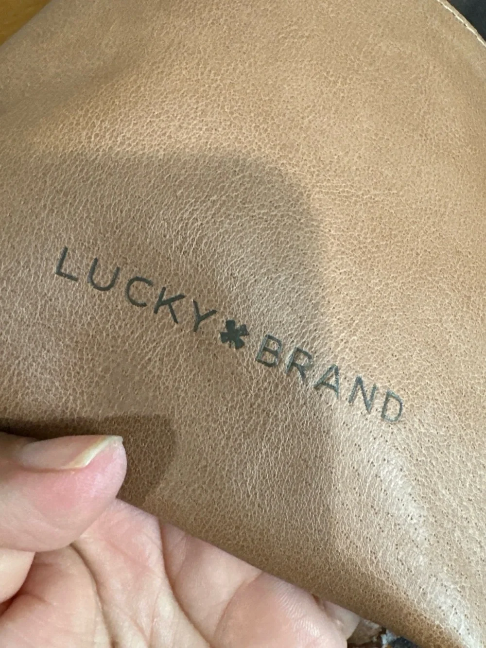 Lucky Brand Tall Over-the-Knee Suede Boots in Dark Gray with Brown Heel Accents